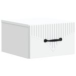 vidaXL Cabinet de chevet mural 2 pc Blanc 34 5 x 33 x 20 cm