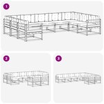 vidaXL Ensemble de canapés d'extérieur 9 pc Blanc et gris clair