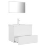 vidaXL Ensemble de meubles de salle de bain Blanc Aggloméré