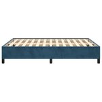 vidaXL Cadre de lit sans matelas bleu foncé 140x190 cm velours