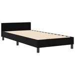 vidaXL Lit à ressorts avec tête de lit Noir 90 x 200 cm Velours