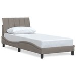 vidaXL Cadre de lit sans matelas taupe 90x190 cm tissu