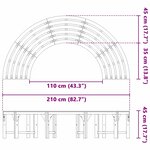 vidaXL Banc d'Arbre Marron 160 x 160 x 45cm Bois massif d'Eucalyptus