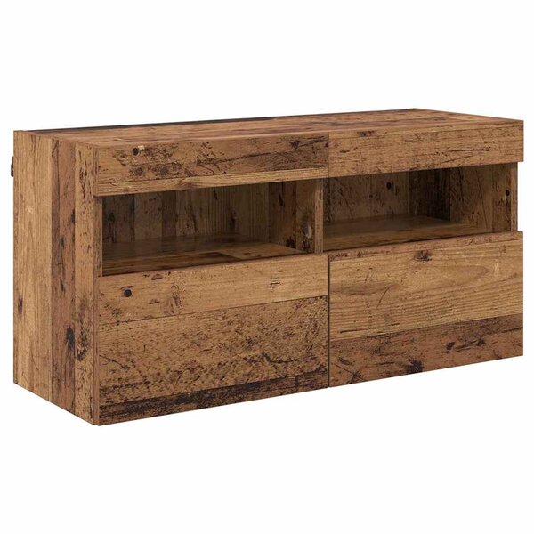 vidaXL Meuble TV mural Bois Ancien 80 x 30 x 40 cm Bois d'ingénierie