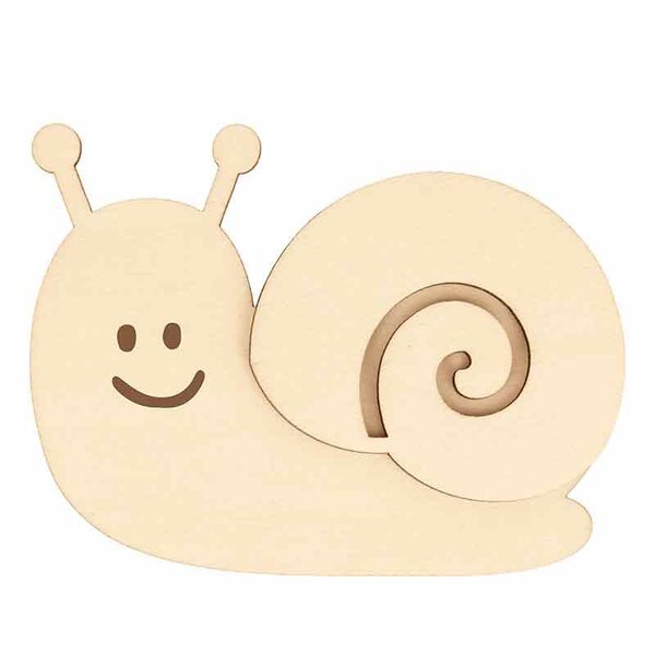 Forme en bois Silhouette Escargot 9x6 8 cm