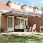 vidaXL Cadre d'auvent Gris clair 450 × 300 cm