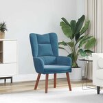 Fauteuil Relaxant Velours Bleu