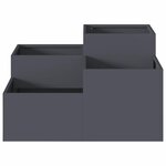 vidaXL Cache-pot de jardin Anthracite 100 x 100 x 48 cm Acier