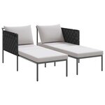 vidaXL Transat avec coussin Anthracite 115 x 153 x 69.5cm Acier