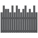 vidaXL Tête de lit murale Gris 108x3x80 cm Bois massif de pin