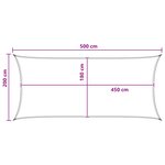 vidaXL Voile d'ombre 2 x 5 m HDPE Rectangulaire Bleu et Blanc