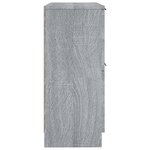 vidaXL Buffets 2 Pièces Sonoma gris 30x30x70 cm Bois d'ingénierie