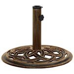 vidaXL Socle de parasol Bronze 44x44x31 cm Fonte