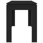vidaXL Table à manger Noir 120x60x76 cm Bois d'ingénierie