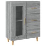 vidaXL Buffet sonoma gris 69 5x34x90 cm bois d'ingénierie