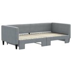 vidaXL Lit de jour avec lit gigogne gris clair 100x190 cm tissu