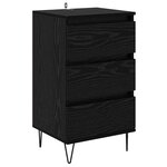 vidaXL Buffet Chêne noir 40 x 35 x 70 cm Bois d'ingénierie et fer