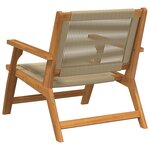 vidaXL Chaises de Jardin 2 Pièces Beige 67x77x73 cm Bois Massif d'Acacia