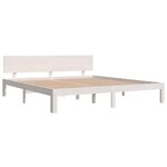 vidaXL Cadre de lit sans matelas blanc 180x200 cm