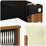 vidaXL Ensemble de canapés d'extérieur 4 pc Naturel et Crème
