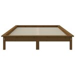 vidaXL Cadre de lit Marron miel 140x190 cm Bois de pin massif