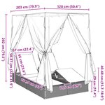Chill out avec le transat double vidaXL avec toit et rideaux en poly rotin noir