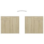 vidaXL Buffet chêne sonoma 80x36x75 cm bois d'ingénierie