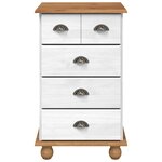 vidaXL Commode ASKIM Blanc 45.8 x 40 x 79 cm Bois de pin massif