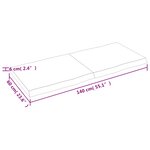 vidaXL Dessus de table bois massif non traité bordure assortie