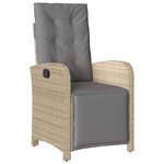 vidaXL Ensemble de salle à manger pour jardin 5 Pièces Beige polyrotin