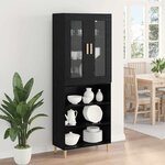 vidaXL Haut Armoire Chêne noir 69 5 x 34 x 180 cm