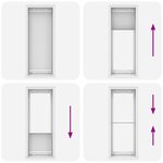 vidaXL Store plissé blanc 70x200 cm largeur du tissu 69 4 cm polyester