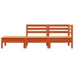 vidaXL Canapé de jardin 3 places cire marron bois de pin massif