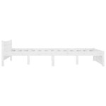 vidaXL Cadre de lit sans matelas avec tiroirs blanc