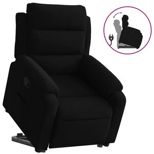 vidaXL Fauteuil inclinable Noir Velours