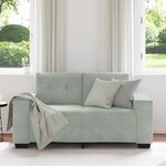 vidaXL Canapé causeuse gris clair 160x77x82 cm velours