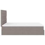VidaXL Cadre de lit ottoman avec matelas taupe 140x200 cm tissu