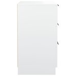 vidaXL Table de chevet Blanc 40x36x65 cm