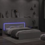 vidaXL Cadre de lit avec LED sans matelas blanc 160x200 cm
