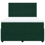 vidaXL Sommier à lattes de lit et matelas Vert foncé 160x200cm Velours