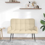 vidaXL Sofa 2 places Crème 115 x 61 x 87 cm Tissu