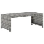 vidaXL Salon de jardin 5 Pièces avec coussins résine tressée gris