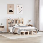 vidaXL Lit bibliothèque sans matelas 160x200 cm bois massif de pin