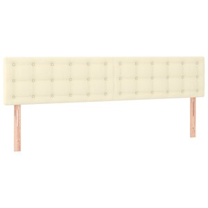 vidaXL Têtes de lit 2 Pièces Crème 100x5x78/88 cm Similicuir