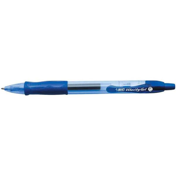 Gel-ocity Stylo Gel Rétractables Pointe Moyenne (0 7 mm) - Bleu x 12 BIC