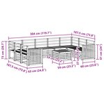 vidaXL Ensemble de canapés d'extérieur 10 pc Naturel