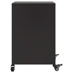 vidaXL Tables de chevet 2 Pièces noir 36x39x59 cm acier
