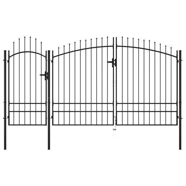vidaXL Portail de jardin Acier 2 45 x 4 m Noir