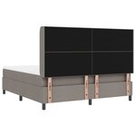 vidaXL Lit à ressorts avec matelas Taupe 200 x 180 cm tissu