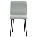 vidaXL Chaises à manger lot de 4 Gris clair Velours